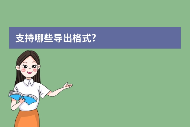 支持哪些導出格式?