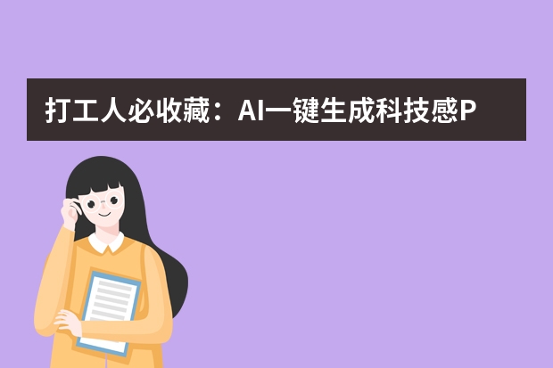打工人必收藏：AI一鍵生成科技感PPT，老板看了直點(diǎn)贊