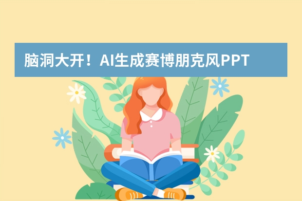 腦洞大開！AI生成賽博朋克風(fēng)PPT，解鎖視覺新體驗(yàn)